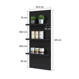 Painel de Cozinha 3 Prateleiras Suprema Luciane Móveis - 4