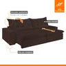Sofá Retrátil e Reclinável 4 Lugares 230cm Bérgamo  - 9
