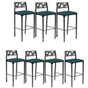 Ver imagem 1 de Kit 7 banquetas Luiza Azul turquesa-Gat Magazine