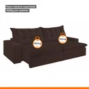 Ver imagem 4 de Sofá Retrátil e Reclinável 5 Lugares 250cm Bérgamo