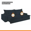 Ver imagem 4 de Sofá Retrátil e Reclinável 5 Lugares 290cm Bérgamo 