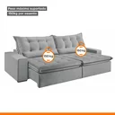 Ver imagem 4 de Sofá Retrátil e Reclinável 5 Lugares 290cm Bérgamo 