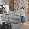 Sofá Retrátil e Reclinável 5 Lugares 290cm Bérgamo  - 10
