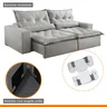 Sofá Reclinável 4 Lugares 250cm Ouro Branco  - 7