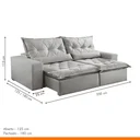 Ver imagem 3 de Sofá Reclinável 4 Lugares 250cm Ouro Branco