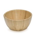 Ver imagem 1 de Saladeira Bambu Modelo 19cm com Jogo Americano Folhas Marrom Utensilios do Chef