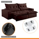 Ver imagem 7 de Sofá Reclinável 4 Lugares 250cm Ouro Branco