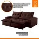 Ver mais imagens de Sofá Reclinável 4 Lugares 250cm Ouro Branco