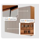 Ver imagem 4 de Guarda Roupa Casal Atacama Mdf 8 Portas 8 Gavetas e 4 Prateleiras Moderna Mobília