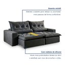 Ver imagem 7 de Sofá Reclinável 4 Lugares 290cm Ouro Branco Cinza Veludo Grafite