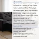 Ver imagem 4 de Sofá Retrátil 4 Lugares e Reclinável 2,30m Dallas Cinza Veludo Grafite