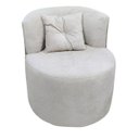 Ver imagem 5 de Poltrona Decorativa Orgânica Sala Recepção Suede Bege + Almofada