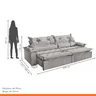 Sofá Retrátil e Reclinável 4 Lugares 230cm Agatha  - 3