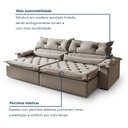 Ver imagem 6 de Sofá Retrátil e Reclinável 3 Lugares 230cm Agatha Prata Veludo Cinza