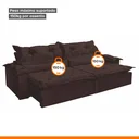 Ver imagem 4 de Sofá Retrátil e Reclinável 4 Lugares 230cm Agatha 