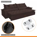 Ver imagem 7 de Sofá Retrátil e Reclinável 4 Lugares 230cm Agatha 