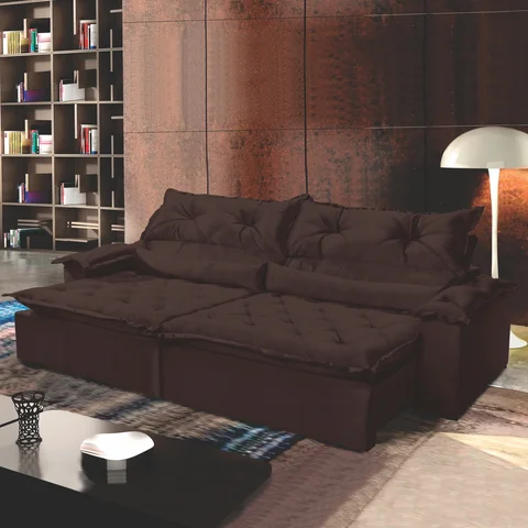 Sofá Retrátil e Reclinável 4 Lugares 230cm Agatha