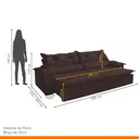 Ver imagem 3 de Sofá Retrátil e Reclinável 4 Lugares 230cm Agatha 