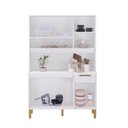 Ver imagem 3 de Armário de Cozinha Compacta Fidelitá Grécia 120cm 5 Portas 1 Gaveta com Tampo e Fundo Branco