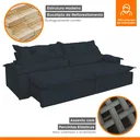 Ver imagem 6 de Sofá Retrátil e Reclinável 4 Lugares 230cm Agatha 