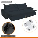 Ver imagem 7 de Sofá Retrátil e Reclinável 4 Lugares 230cm Agatha 