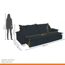 Ver imagem 3 de Sofá Retrátil e Reclinável 4 Lugares 230cm Agatha 