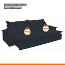 Ver imagem 4 de Sofá Retrátil e Reclinável 4 Lugares 230cm Agatha 