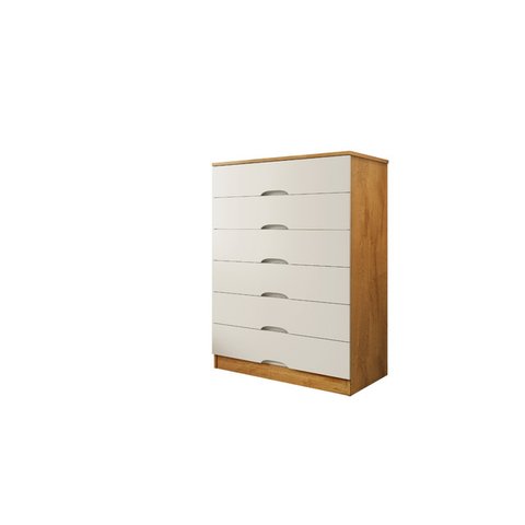 Cômoda para Quarto 6 Gavetas Sevilha Made Marcs - Peroba Off