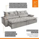 Ver mais imagens de Sofá Retrátil e Reclinável 3 Lugares 250cm Espuma D28 Agatha 
