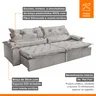 Sofá Retrátil e Reclinável 3 Lugares 250cm Espuma D28 Agatha  - 8