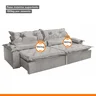 Sofá Retrátil e Reclinável 3 Lugares 250cm Espuma D28 Agatha  - 4