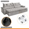 Sofá Retrátil e Reclinável 3 Lugares 250cm Espuma D28 Agatha  - 7