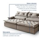 Ver mais imagens de Sofá Retrátil e Reclinável 3 Lugares 250cm Espuma D28 Agatha Prata Veludo Cinza