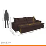 Sofá Retrátil e Reclinável 3 Lugares 250cm Espuma D28 Agatha  - 3