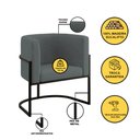 Ver imagem 7 de Kit 2 Poltronas + Sofá 2 Lugares Base de Metal Black Balaqui Cor:cinza