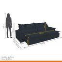Ver imagem 3 de Sofá Retrátil e Reclinável 5 Lugares 250cm Agatha 