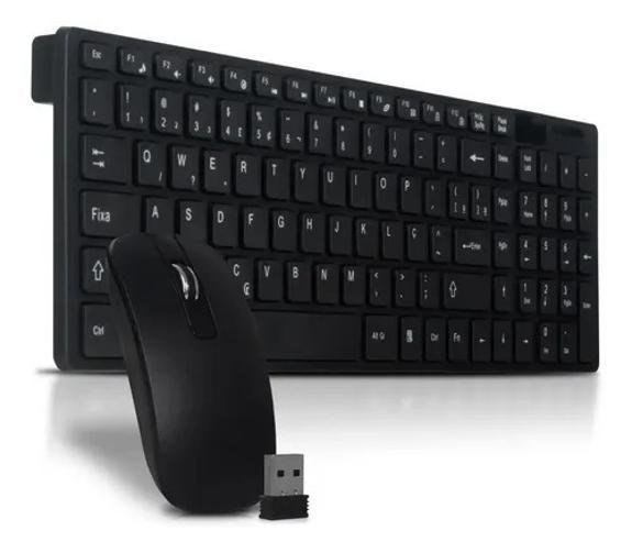 Kit Teclado e Mouse sem Fio Wireless Computador Notebook Usb - 2