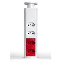 Ver imagem 1 de Mini Totem 4 Tomadas - 2 - 110v + 2- 220v Flex Qtmov Branco