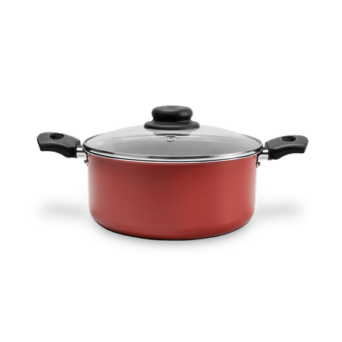 Caçarola com Tampa 22 Cm - Ruby - Brinox 22 X 10 Cm 3,4 L Vermelho Brinox