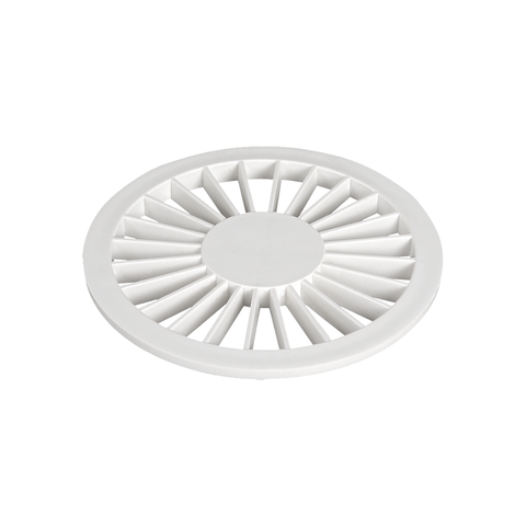 10 Unidades Grelha Redonda Radial para Caixa Sifonada Tam. 100mm Cor Branco Durín