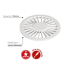 Ver imagem 2 de 10 Unidades Grelha Redonda Radial para Caixa Sifonada Tam. 100mm Cor Branco Durín