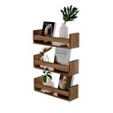 Ver imagem 2 de Kit 3 Prateleiras Porta Livros Freijó 50 X 12cm Suporte Invisivel