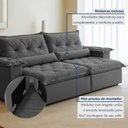 Ver imagem 5 de Sofá Retrátil e Reclinável 3 Lugares 230cm Ouro Preto