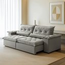 Ver imagem 1 de Sofá Retrátil e Reclinável 3 Lugares 230cm Ouro Preto