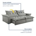 Ver imagem 6 de Sofá Retrátil e Reclinável 3 Lugares 230cm Ouro Preto