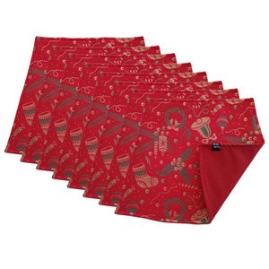 Jogo Americano Luxo Enfeites Natalino Dupla face 8 UN