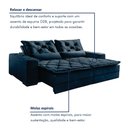 Ver mais imagens de Sofá Reclinável 4 Lugares 250cm Dallas Veludo Azul Marinho