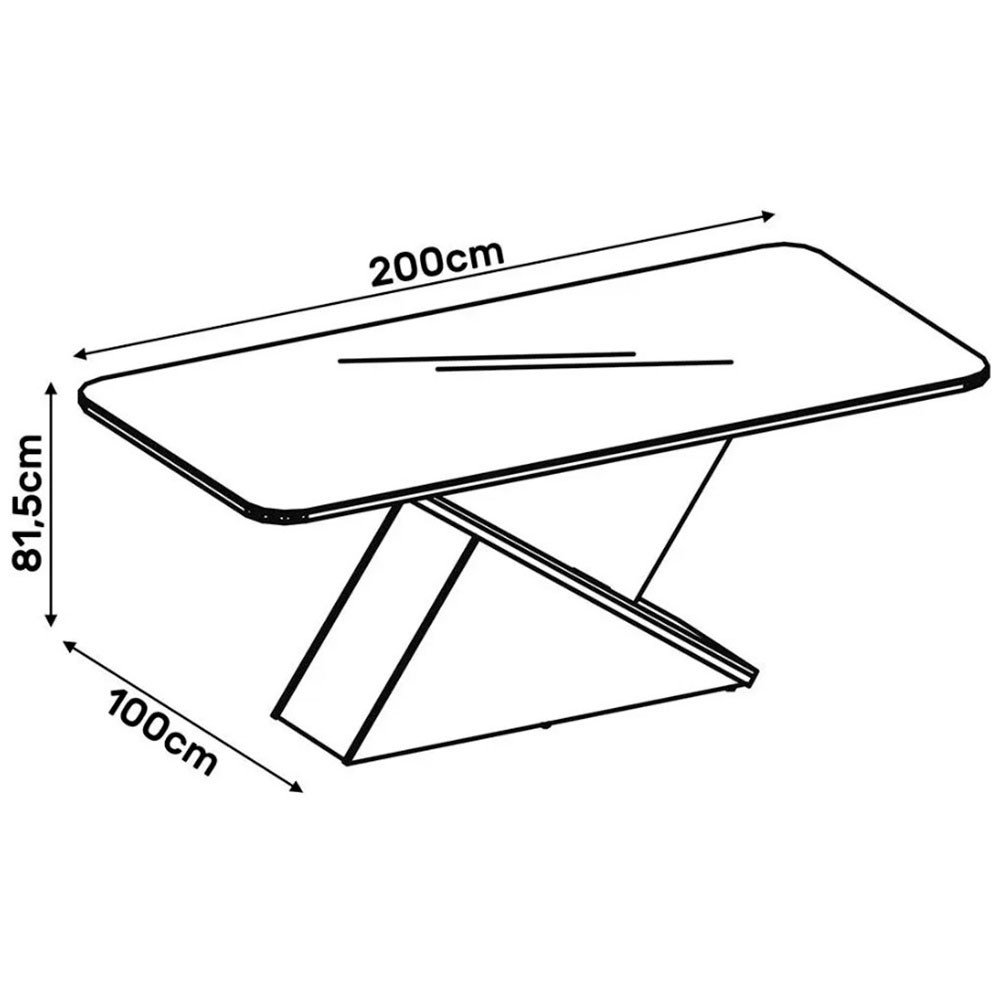 Conjunto de Mesa Zafira 200x100cm com 8 Cadeiras Bia Dj Móveis - 7