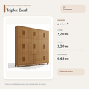 Ver imagem 3 de Guarda Roupa Casal Triplex 16 Portas 4 Gavetas Cinamomo Formimóveis