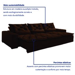 Sofá Reclinável 5 Lugares 320cm Dallas  - 4